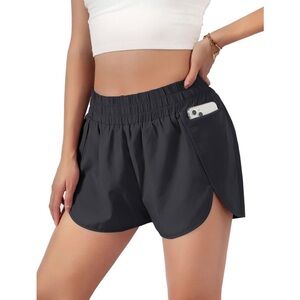 Blooming Jelly Amazon Black Running Shorts with Zippered Pocket Size M
